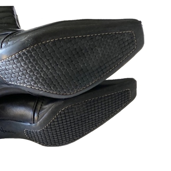 Cole Haan ✦ Buckled Moto Heeled Engineer Boots ✦ Black Leather ✦ Size 7 ✦ - Picture 9 of 12